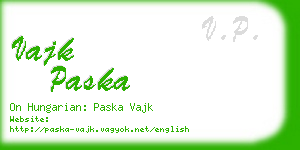 vajk paska business card